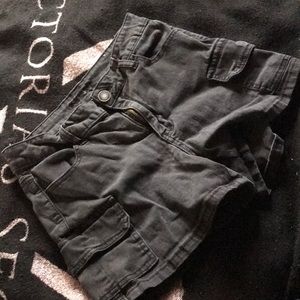 Black cargo Denim shorts